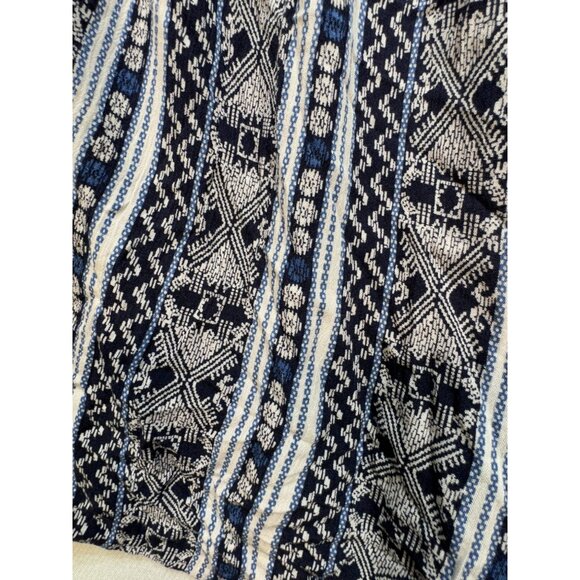 NWT Knox Rose Striped Mid-Rise Boho Shorts Women XXL Blue White Striped Smocked - Picture 12 of 12